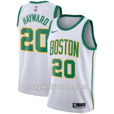 Maglia NBA Boston Celtics Gordon Hayward 20 2018-19 Nike City Edition Bianco Swingman - Uomo